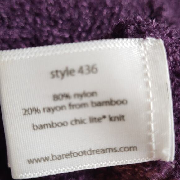 Barefoot Dreams Bamboo Chic Lite 436 Amethyst Purple Long Cardigan Sweatr Sz S-M - Picture 8 of 8
